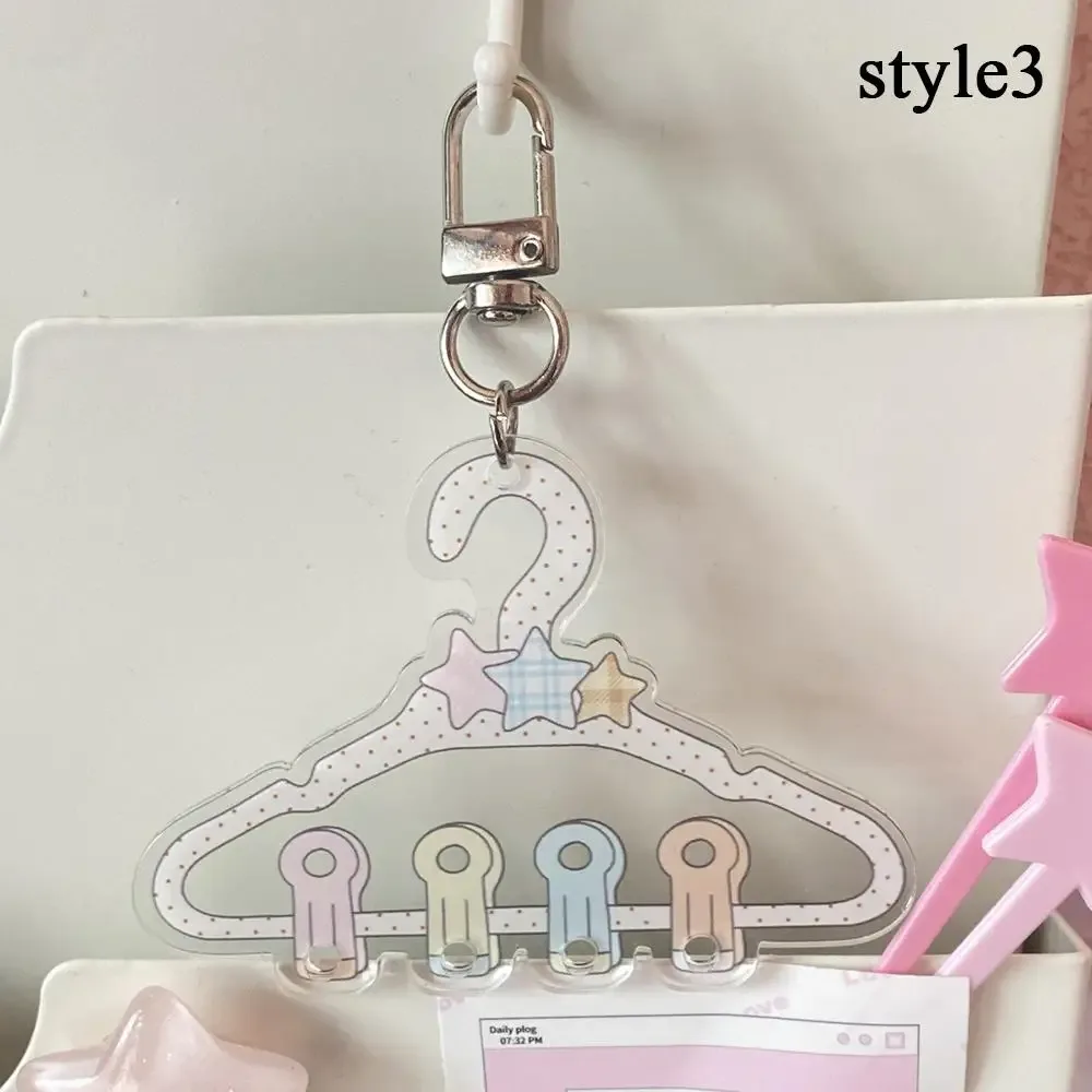 porte-clés mousqueton en acrylique pour vêtements, pendentif pour sac à dos, breloques pour sac, décor manuel coréen, porte-clés créatif de dessin animé