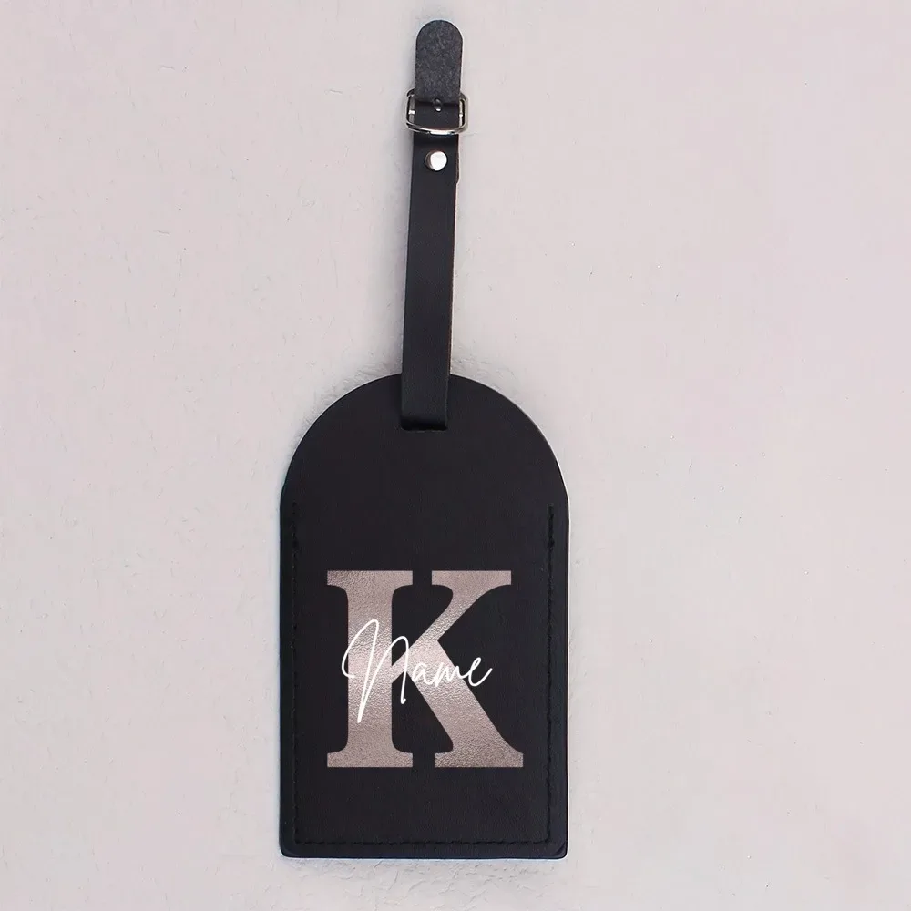 étiquette de bagage monogramme personnalisée en cuir pu pour valise, étiquettes de sac à main, sac de voyage, étiquette de valise, meilleur cadeau