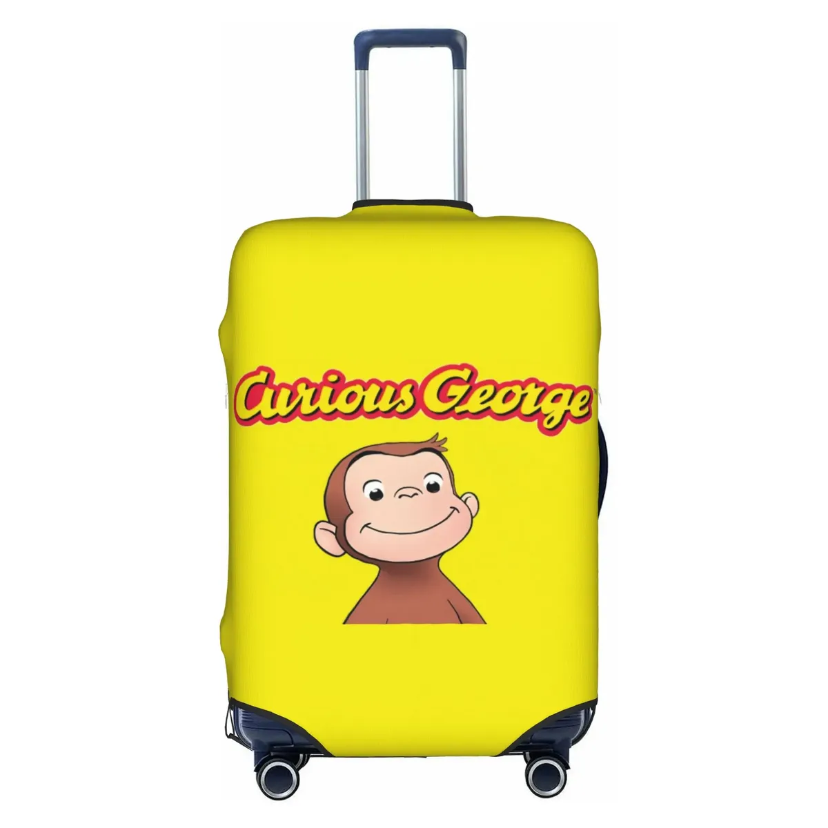 housse de valise anti-poussière, motif dessin animé curious george funny tv monkey anime, protection pour bagages de 18 à 32 pouces