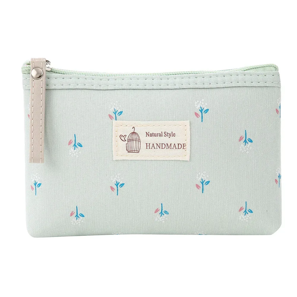 sac à cosmétiques en toile imperméable de style japonais et coréen, motif floral, portable, trousse de maquillage pour filles, trousse de toilette pour étudiants, trousse de papeterie