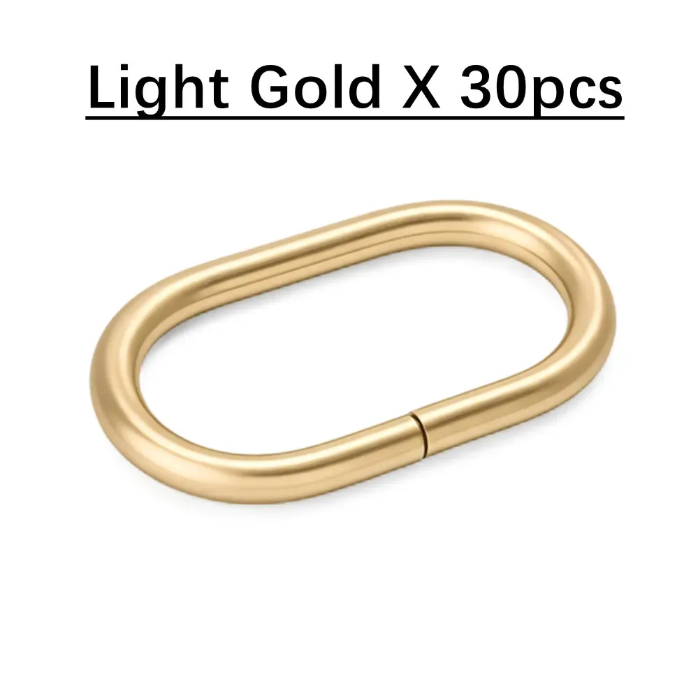 anneaux ovales en métal pour boucles de ceinture, 10 à 100 pièces, anneaux en o non soudés pour sac à dos, bracelet de montre, collier de chien, accessoires en sangle de cuir