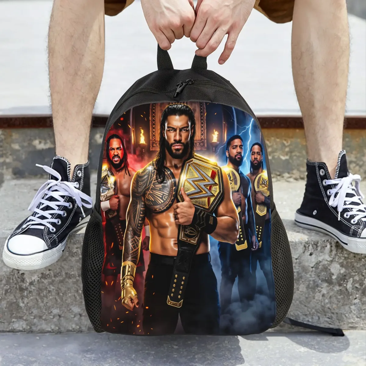 sac à dos de lutteur roman reigns, sacs à dos de cyclisme pour femmes et hommes, sacs décontractés pour lycéens, sac à dos respirant