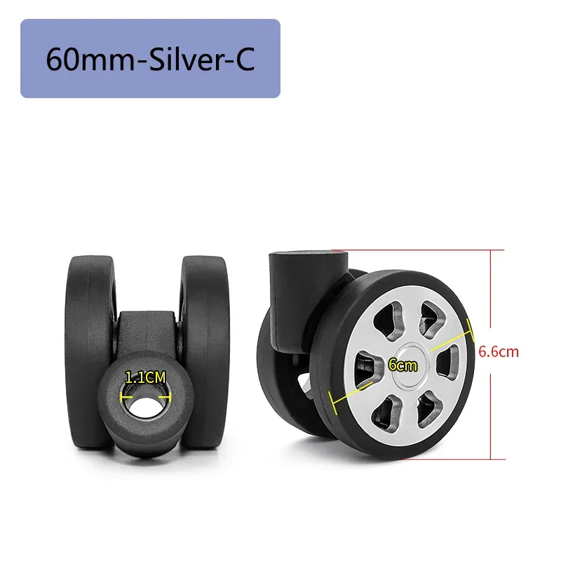 roues 50/60/64mm adaptées aux roues de valise rimowa, accessoires de bagages, pièces de rechange pour chariots, réparation de remplacement de roues