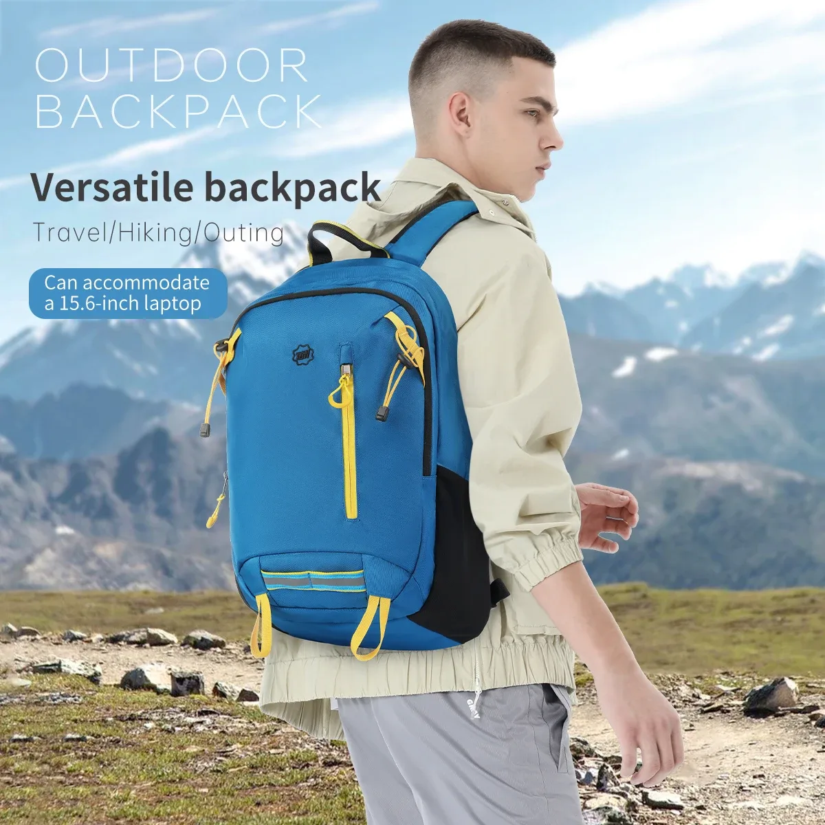 tigernu hommes sac à dos 15.6 pouces sacs à dos d'ordinateur portable pour hommes sac à dos décontracté sac mâle en plein air voyage sac à dos léger cartable sac à dos