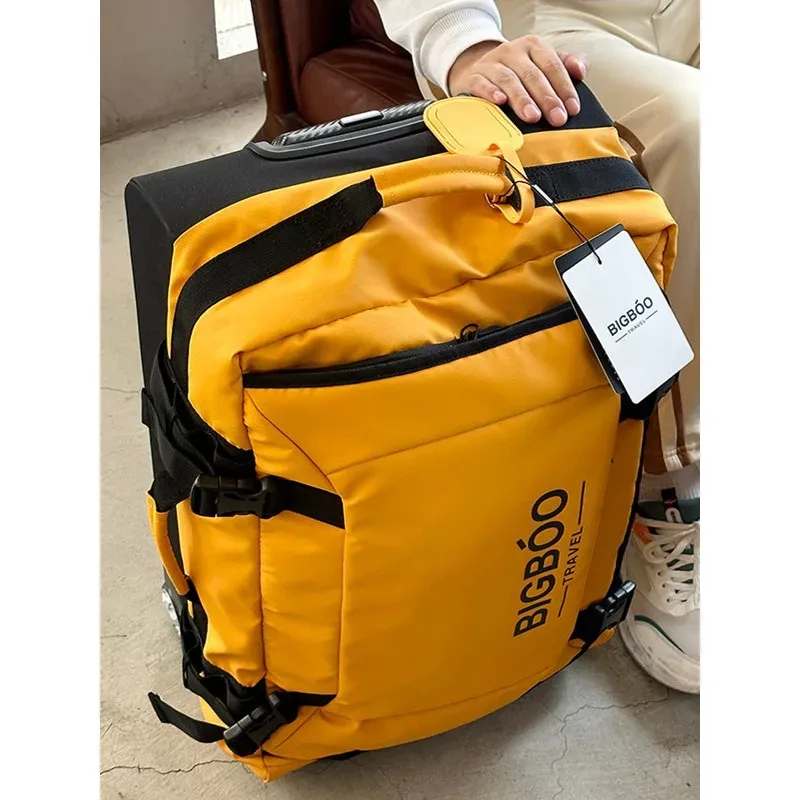 valise trolley ultra-légère à blocs de couleur de 28 pouces, grande capacité, sac multifonctionnel en tissu oxford de 24 pouces, bagage cabine de 20 pouces