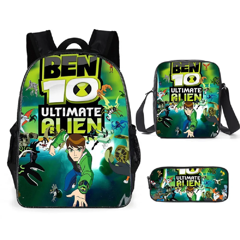 sac à dos hacker pour adolescents ben 10, sac à dos pour étudiants, sac à dos de dessin animé, sac à bandoulière pour stylos