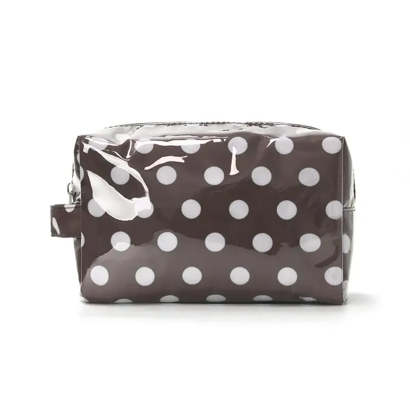 trousse de maquillage rose rayée élégante : grande capacité, organisateur portable pour cosmétiques et articles de toilette (rouges à lèvres) - sac de voyage, cadeau idéal pour filles