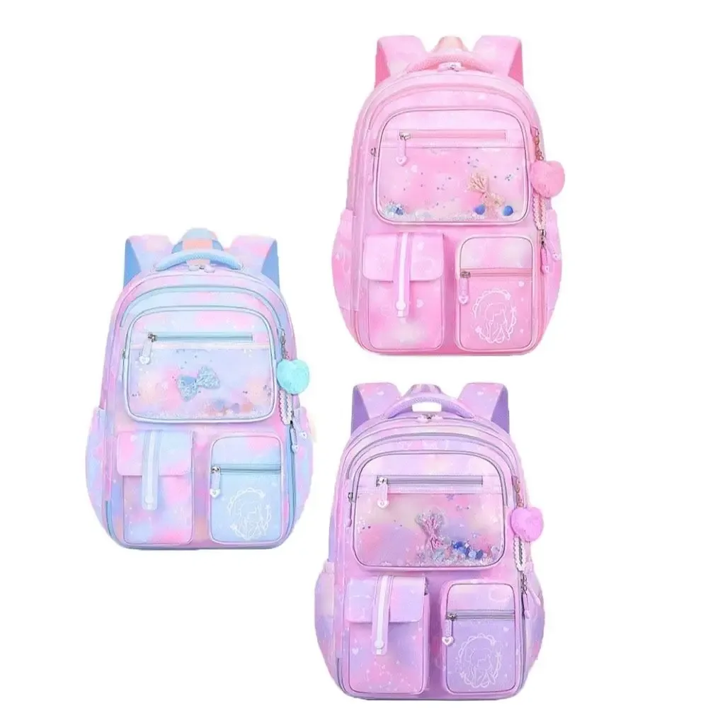 sac à dos enfant à ouverture latérale, multiples poches, style coréen, sac à bandoulière, ouverture style réfrigérateur pour les trajets quotidiens