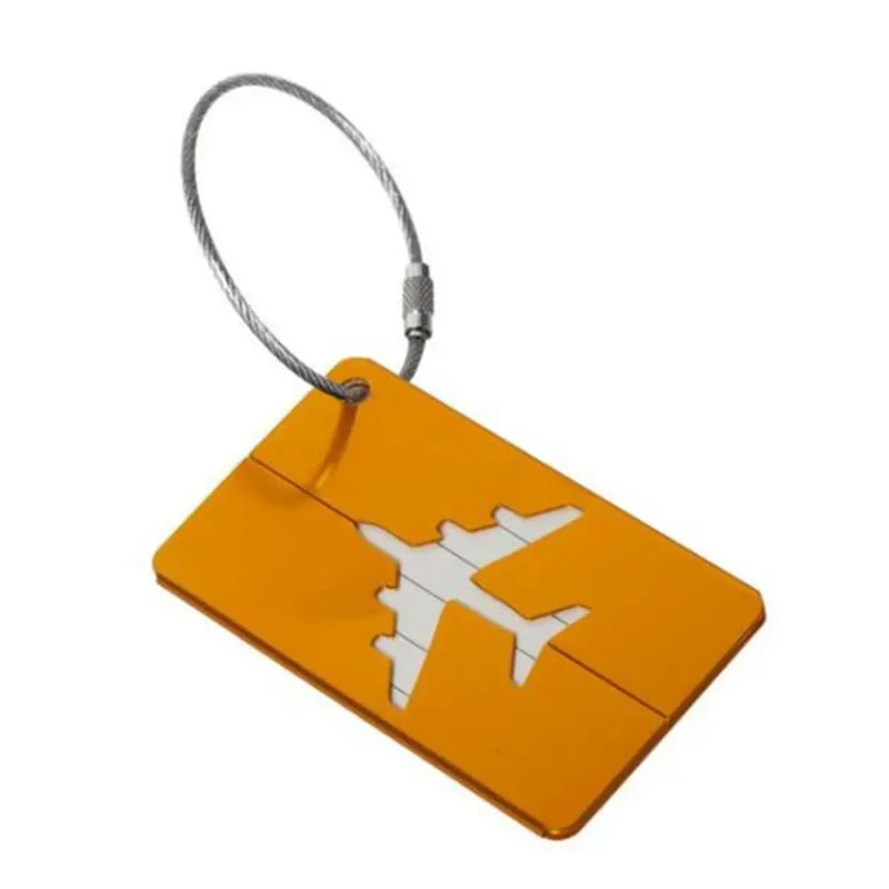 étiquettes de bagage de voyage en métal de mode étiquettes de nom de bagage porte-étiquette d'adresse de valise étiquette de bagage en alliage d'aluminium accessoires de voyage
