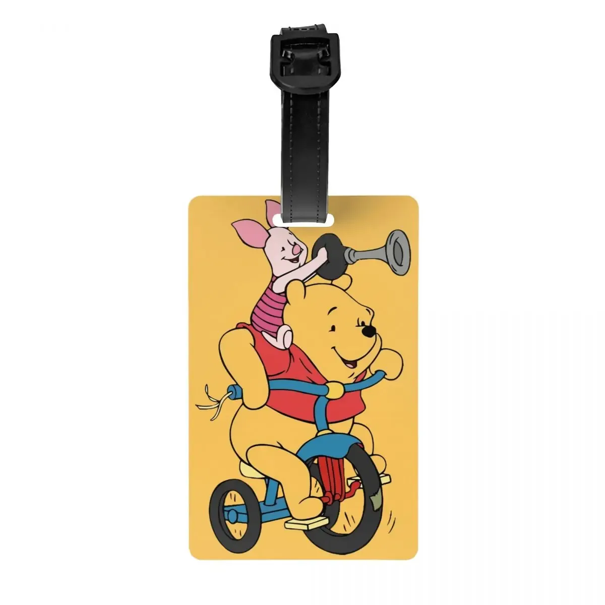 étiquette de bagage personnalisée avec dessin animé tigger et winnie l'ourson, protection de la vie privée, étiquettes de bagages, étiquettes de sac de voyage, étiquettes de valise