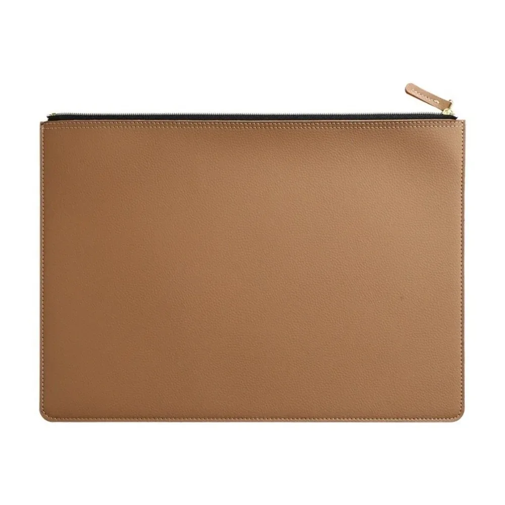 porte-documents a4 en cuir pu, imperméable, grande capacité, sac d'affaires de haute qualité avec fermeture éclair, sac de classement.
