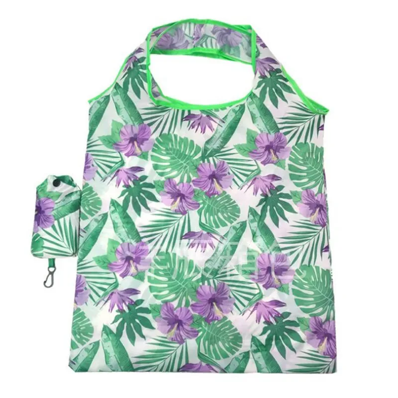 nouveauté sacs à provisions réutilisables femmes sac fourre-tout pliable tissu portable sac d'épicerie écologique pliant sacs à main de grande capacité