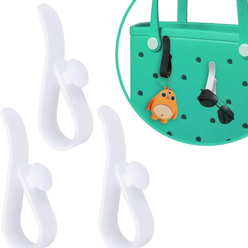 crochet de rangement pour sac de plage, 3 pièces, crochets en plastique polyvalents, insertion universelle, breloque suspendue, organisateur d'articles divers, accessoires pour sac de plage