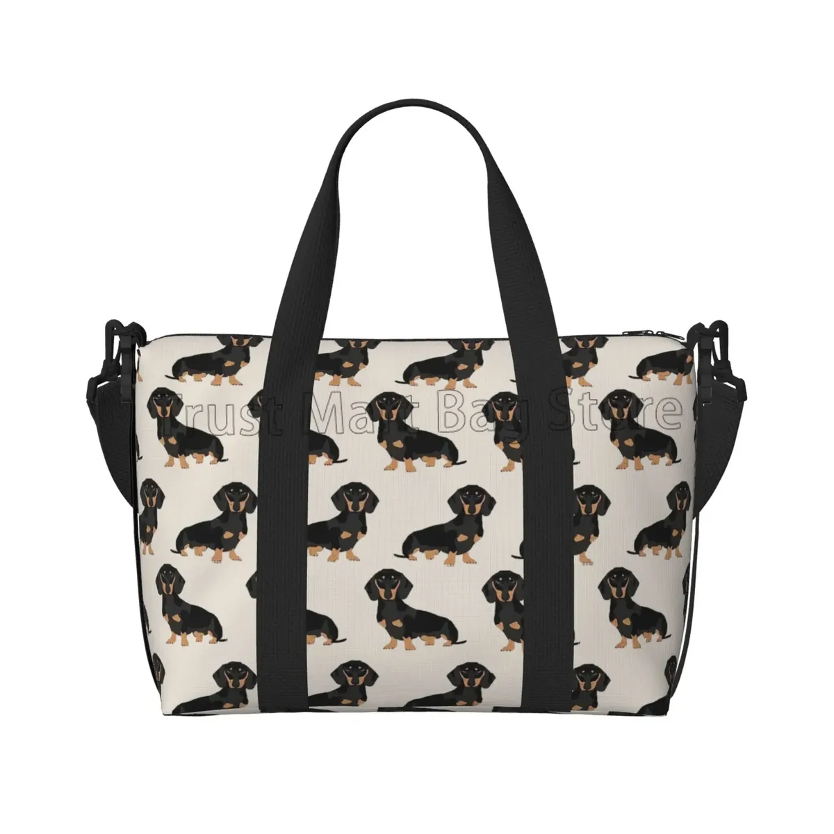 sac de sport personnalisé durable unisexe, sacs de voyage mignons, grands sacs d'entraînement, sac de week-end, sac de nuit, salle de sport, chiens teckel