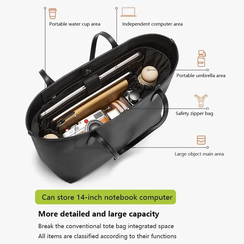 insert de sac en nylon pour sac fourre-tout coach city33, organisateur de sac étanche, support de rangement pour ordinateur portable, accessoire de remplacement