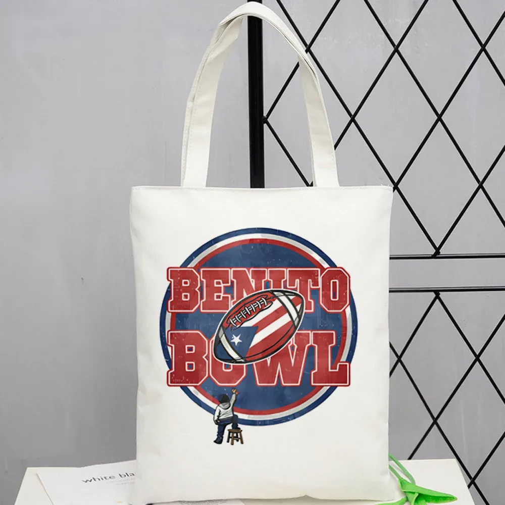 sac fourre-tout bad bunny, sac de courses personnalisable, pliable, réutilisable, à bandoulière, pour femme