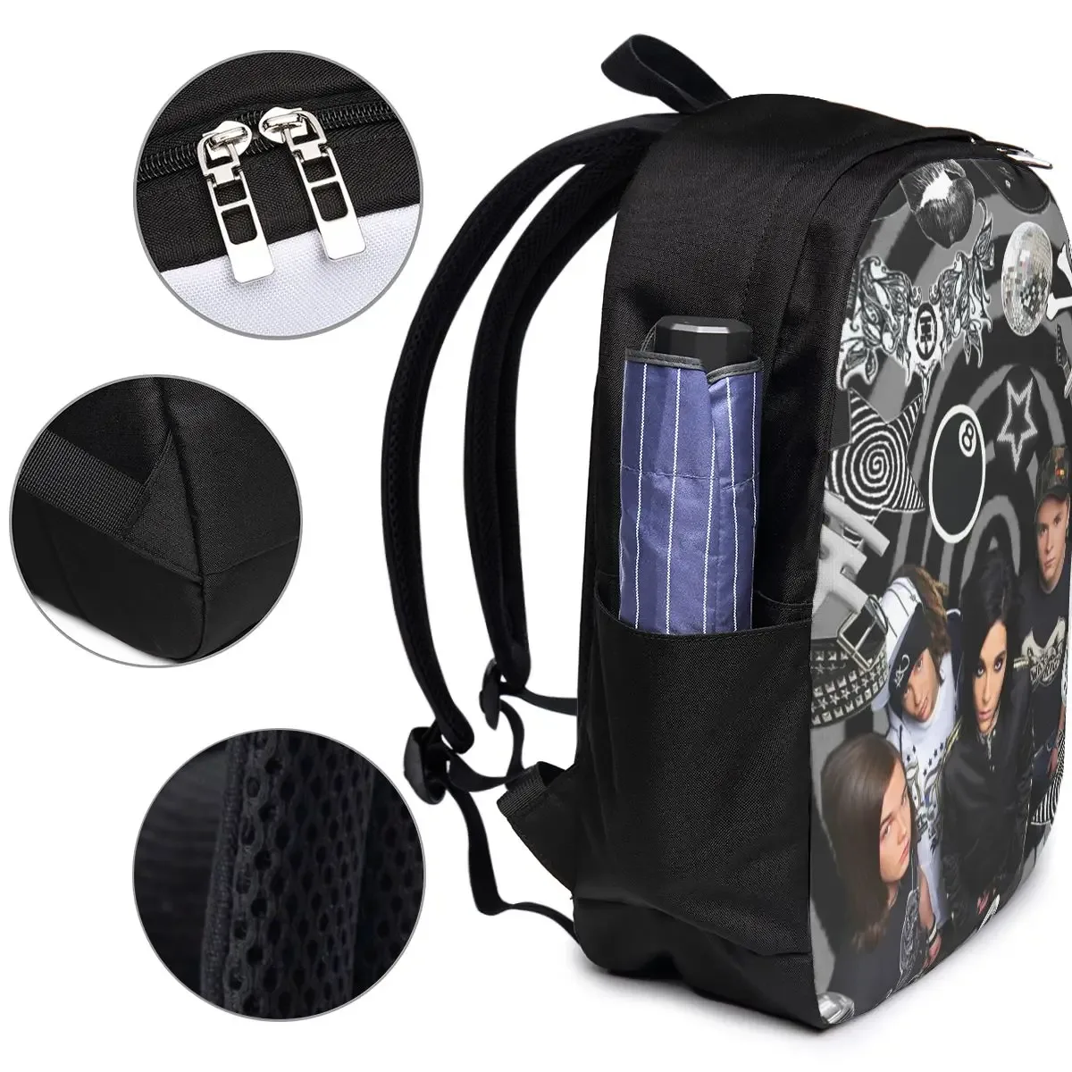 sac à dos tokio hotel emblem, sac de voyage pour ordinateur portable, sac d'école pour étudiants, sacs à bandoulière pour hommes et femmes