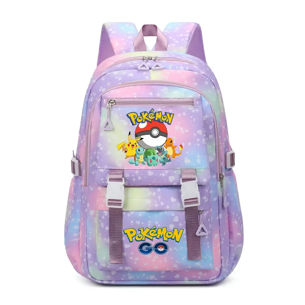 sac à dos imprimé pikachu tendance, grande capacité, pour filles et garçons, idéal pour l'école et les cadeaux de vacances