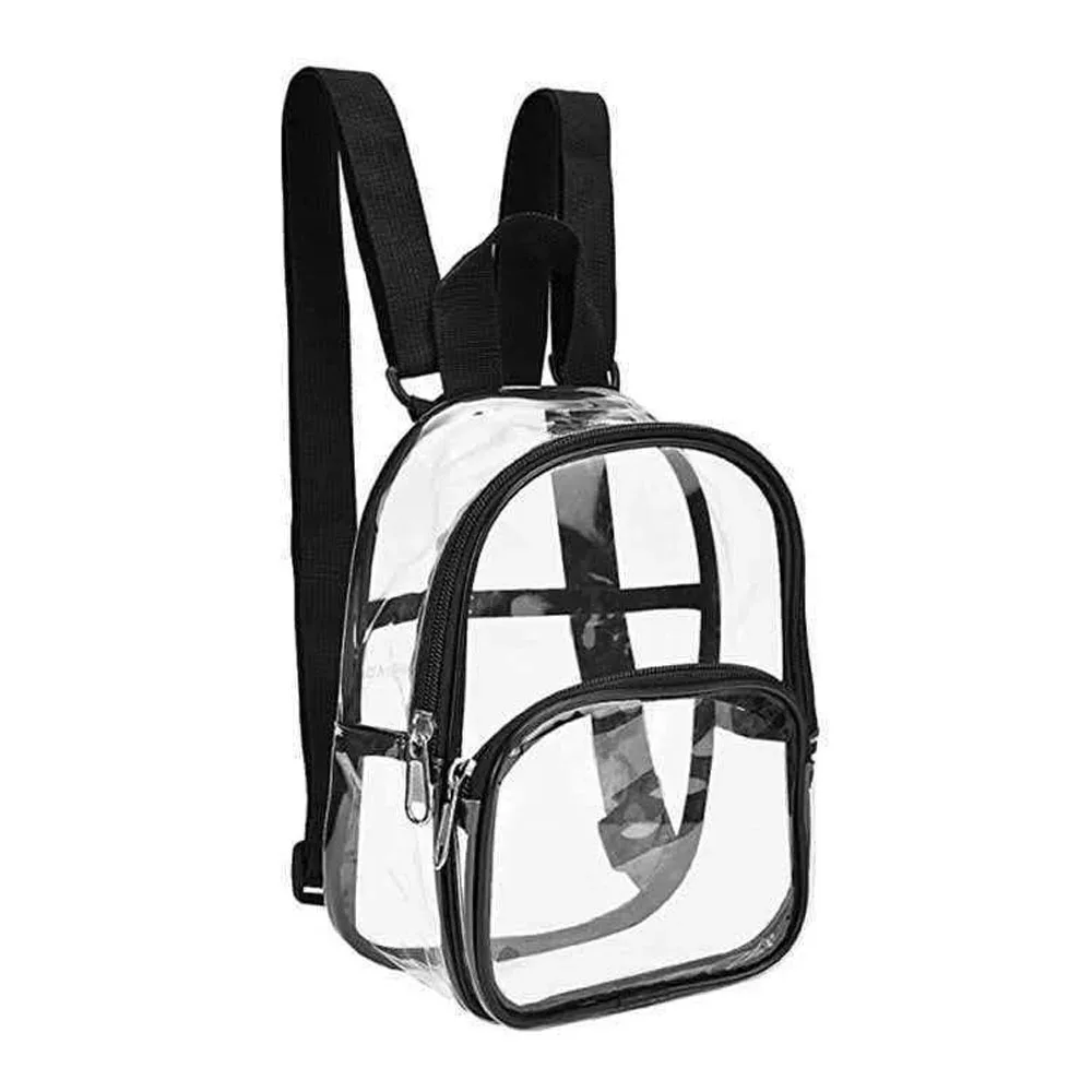 sac transparent en pvc pour hommes et femmes, mini sac à dos de voyage imperméable pour sports de plein air, sac de sport portable visible