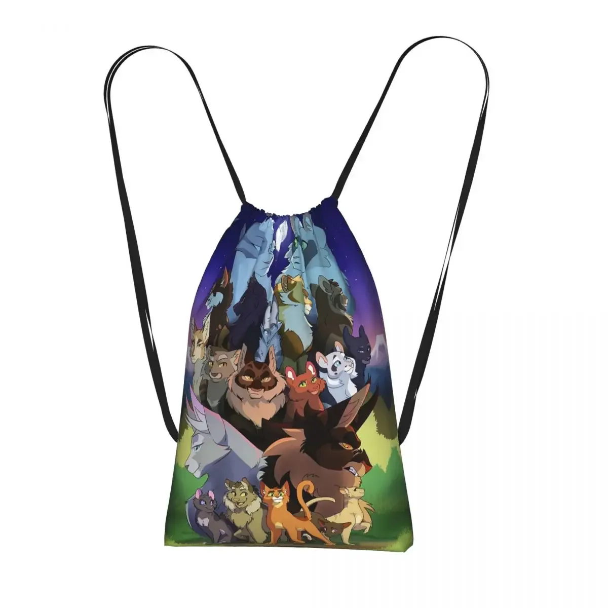 sacs à dos warrior cats, sacs multifonctions à cordon, sacs pour articles divers, sacs à livres pour les voyages et l'école