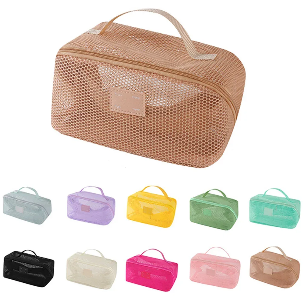 Organisateur de maquillage trousse de toilette féminine sac trousse de maquillage pochette de rangement rangement de vanité, sac à cosmétiques, sac de rangement pour voyage Zip