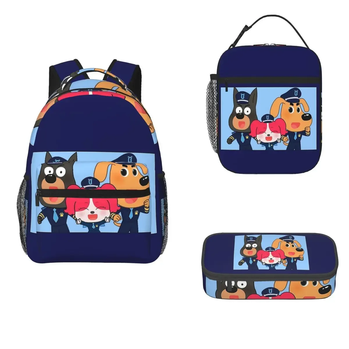 sheriff labrador cartable pour enfants, sacs à dos pour garçons et filles, sac à dos pour enfants, sac à lunch, sac à stylos, ensemble de 3 pièces