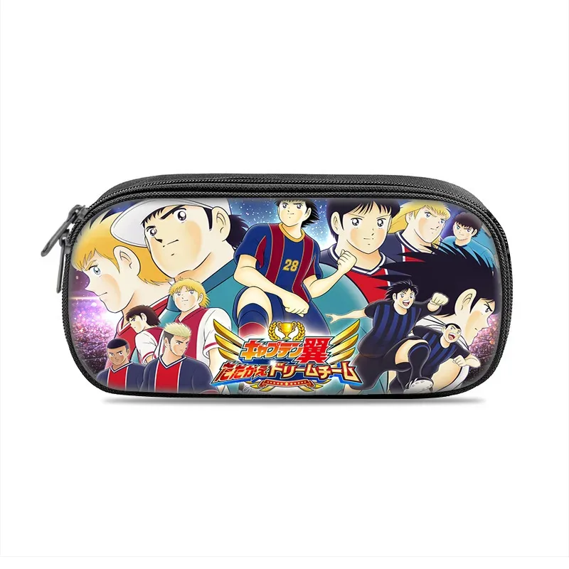 Trousse à crayons Captain Tsubasa, polyvalente, motif dessin animé, grande capacité, article populaire, meilleur cadeau pour garçon ou fille pour les anniversaires à l'école