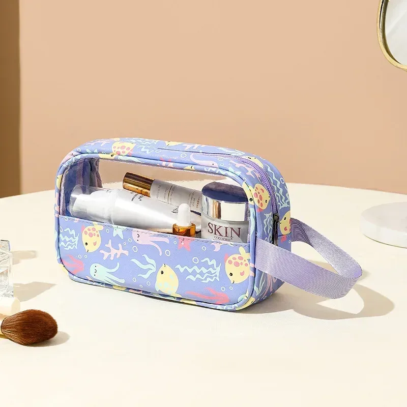 trousse de toilette femme 3 pièces translucide grande capacité – sacs de voyage essentiels pour cosmétiques et articles de bain