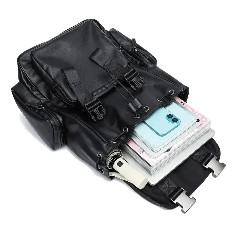 sac à dos rétro de luxe pour hommes, sac à dos à rabat à fermoir, grande capacité, sacs pour ordinateur portable, plusieurs poches, sacs à dos de voyage