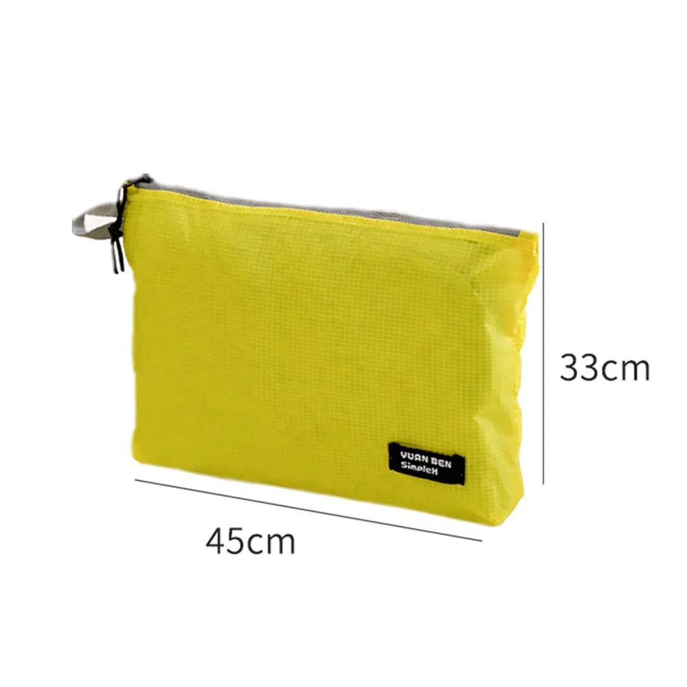 sac de rangement pour bagages recouvert de silicone, sac de rangement de voyage multifonctionnel ultra léger, sac de rangement de voyage haute capacité jaune orange