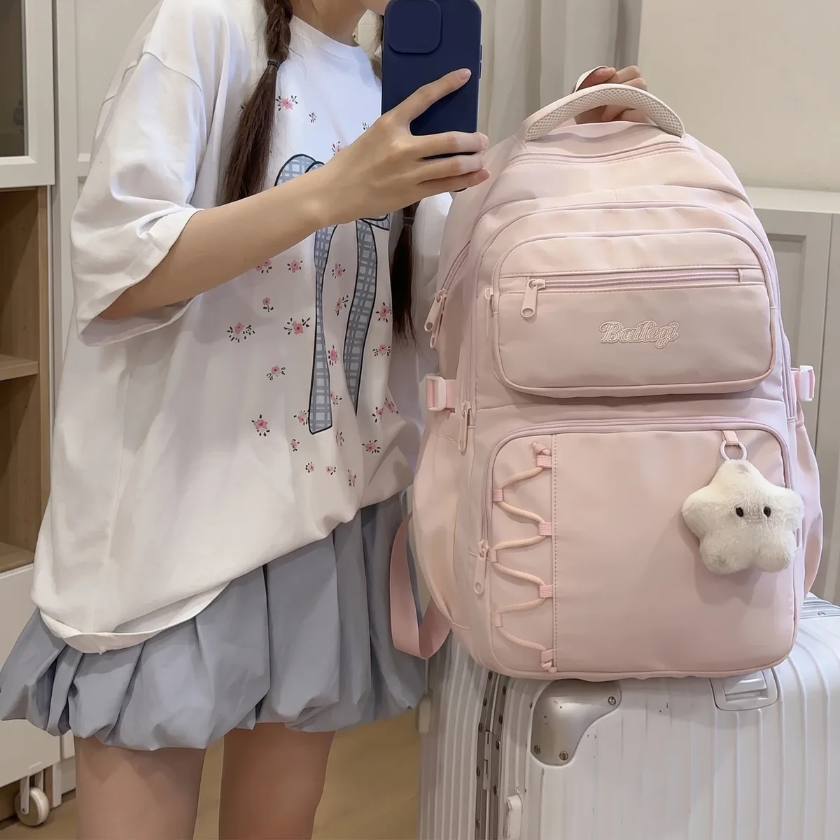 sac à dos scolaire pour filles adolescentes, sac à dos de voyage pour enfants, sac à dos décontracté avec poupée, cartable