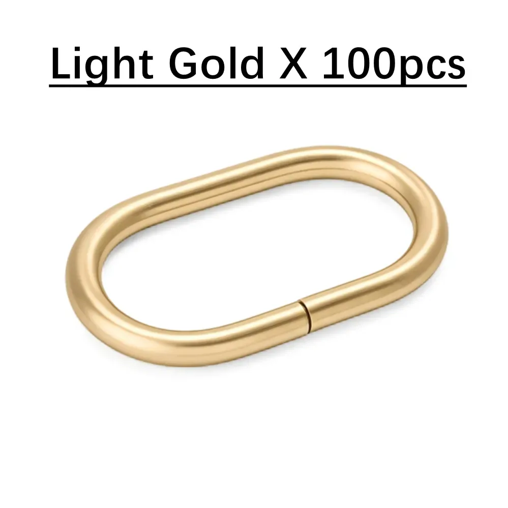 anneaux ovales en métal pour boucles de ceinture, 10 à 100 pièces, anneaux en o non soudés pour sac à dos, bracelet de montre, collier de chien, accessoires en sangle de cuir