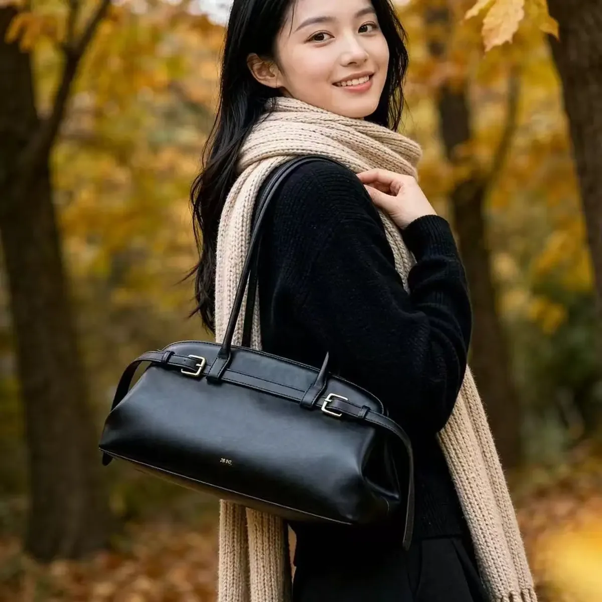 jwpei 2026 nouveau sac à bandoulière, sac baguette porté main pour femme, sac bowling boston, sac bandoulière