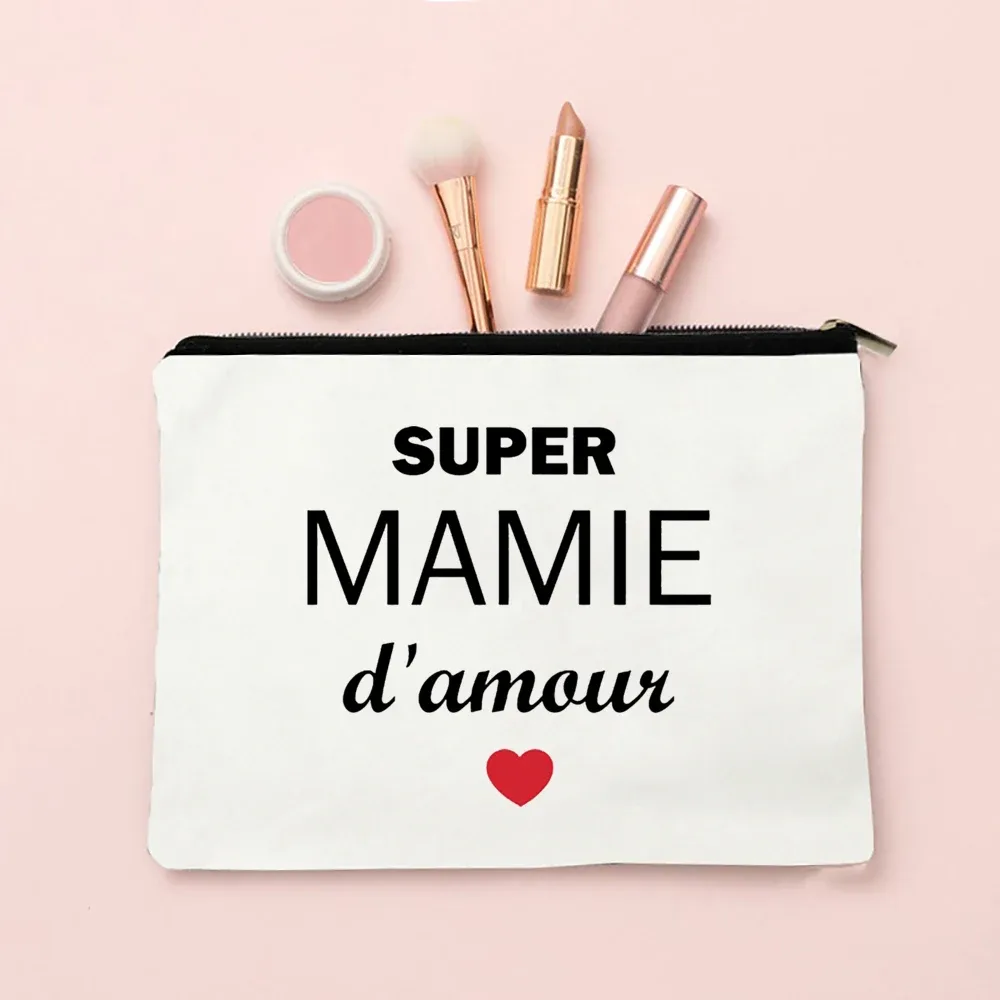 sacs à cosmétiques college avec fermeture éclair, cadeaux pour mamie, trousse de maquillage, meilleure grand-mère du monde, poudres de toilette, annonce de grossesse, voyage, présidence, eser