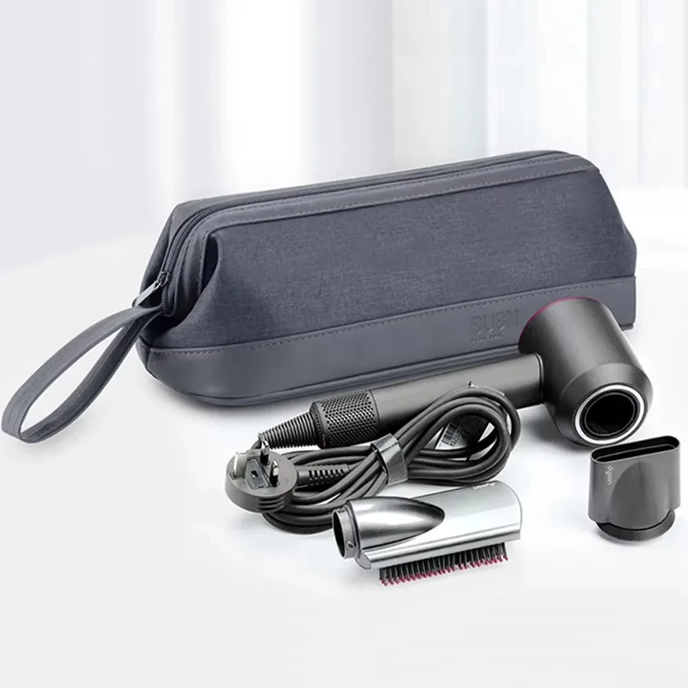 étui de transport pour sèche-cheveux en cuir pu, organisateur de rangement, étanche, anti-poussière, pochette de voyage portable pour dyson