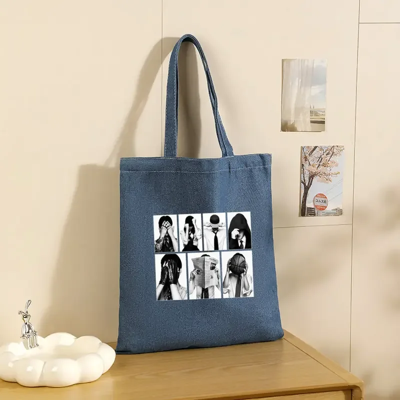 sac fourre-tout en jean arirang world tour 2026, cadeau pour fans kpop, sac à bandoulière grande capacité pour femme, idéal pour la plage, les sorties, les voyages et le shopping