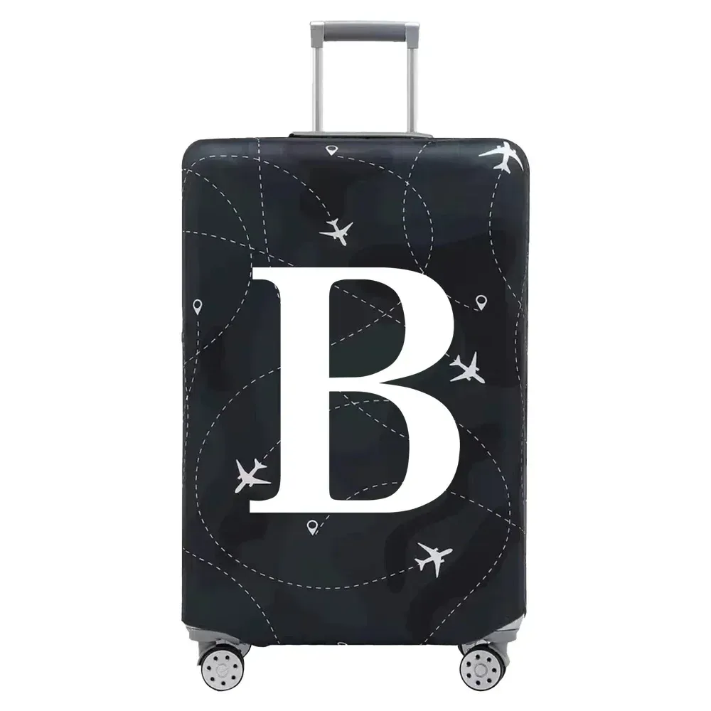 juste de protection en tissu pour bagages, housse anti-poussière anti-rayures, valise trempée pour sac de 18 à 32 pouces, lettre blanche, accessoires de voyage