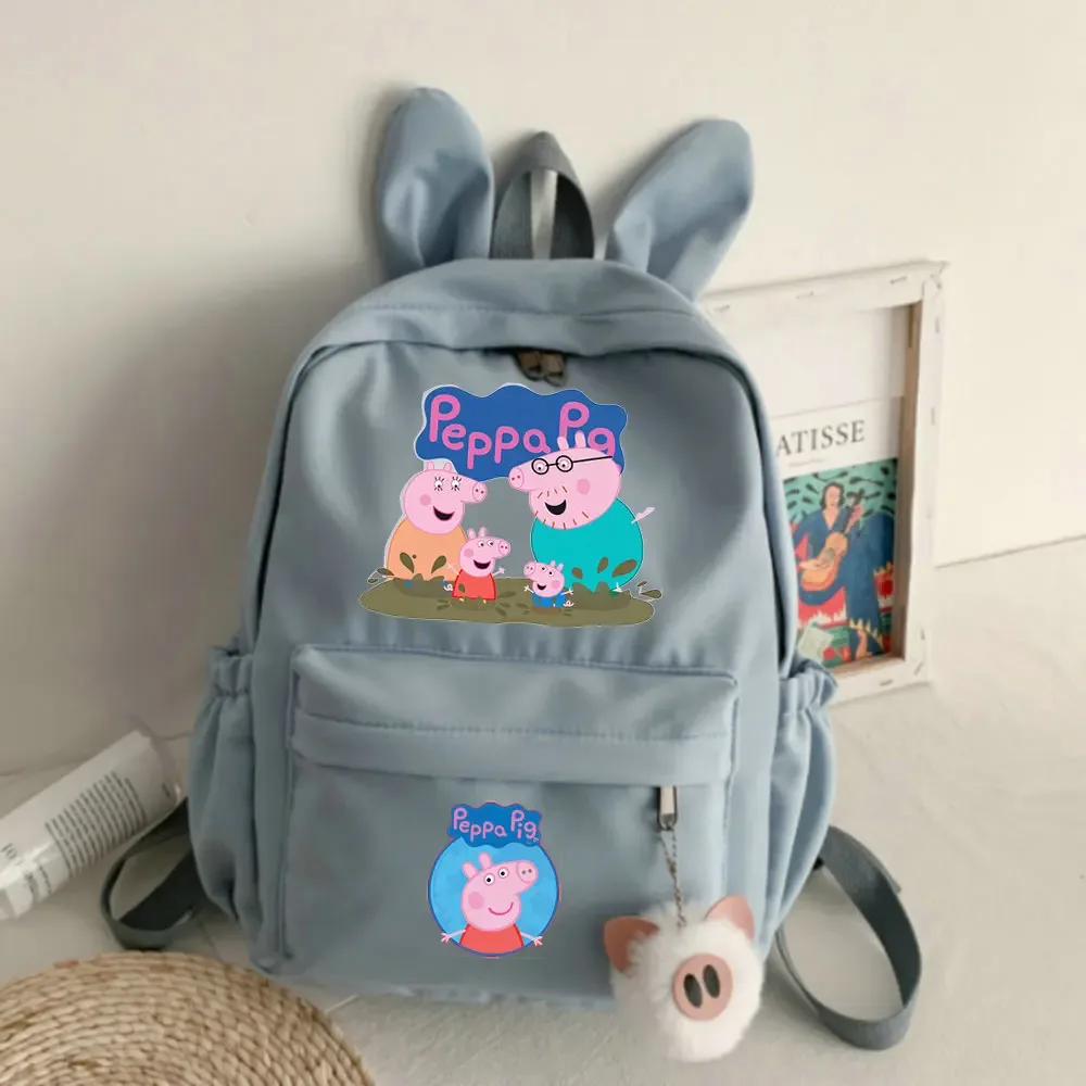 sac à dos grande capacité peppa pig, mignon, polyvalent, pour étudiants, loisirs, voyage, saison de rentrée scolaire