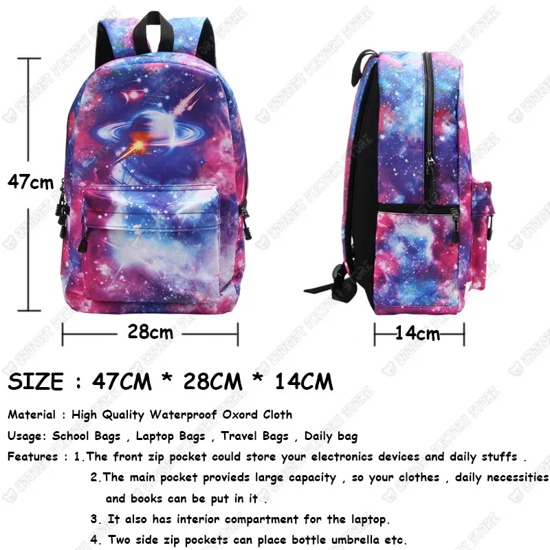 univers étoile sac à dos adolescent garçons filles galaxie planète sacs d'école hommes sac à dos ordinateur portable sacs à dos enfants école sac à dos sac