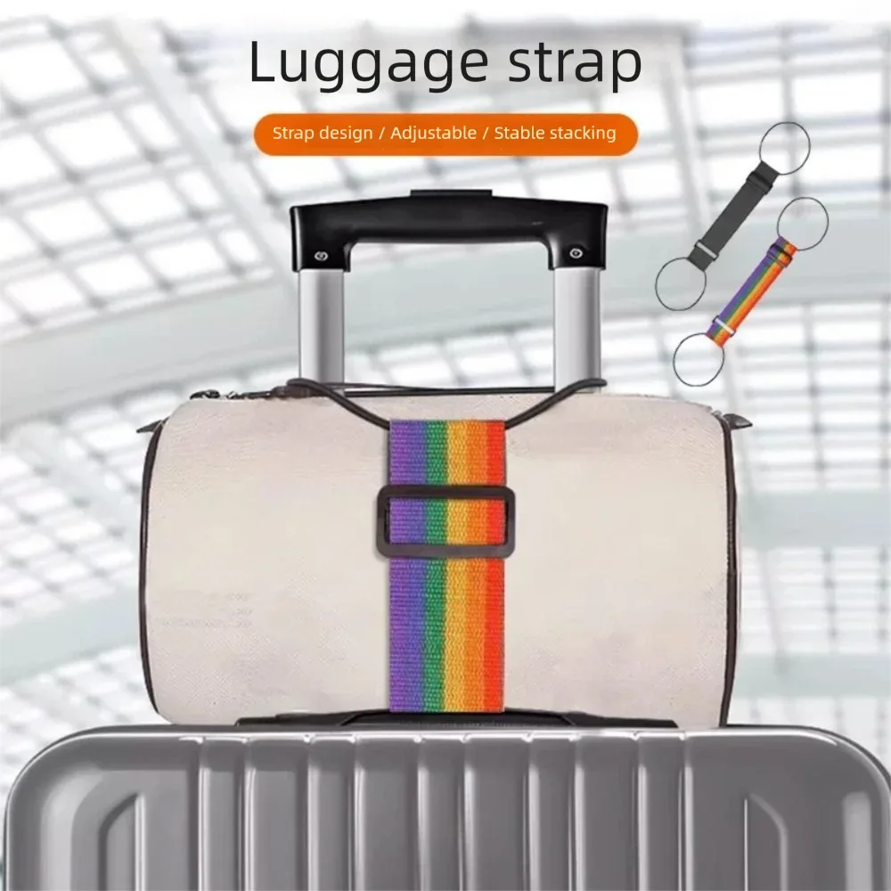 sangle élastique pour bagages polyvalente, 1/2 pièces, sangles de connecteur de bagages réglables portables, sangle fixe pour valise de voyage