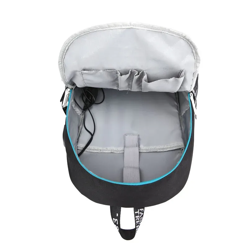 undertale game sac à dos sans rucksack, sac à dos avec port usb fashion, serrure, sauna, téléphone, ordinateur portable de voyage, sac d'école pour étudiants, cadeau