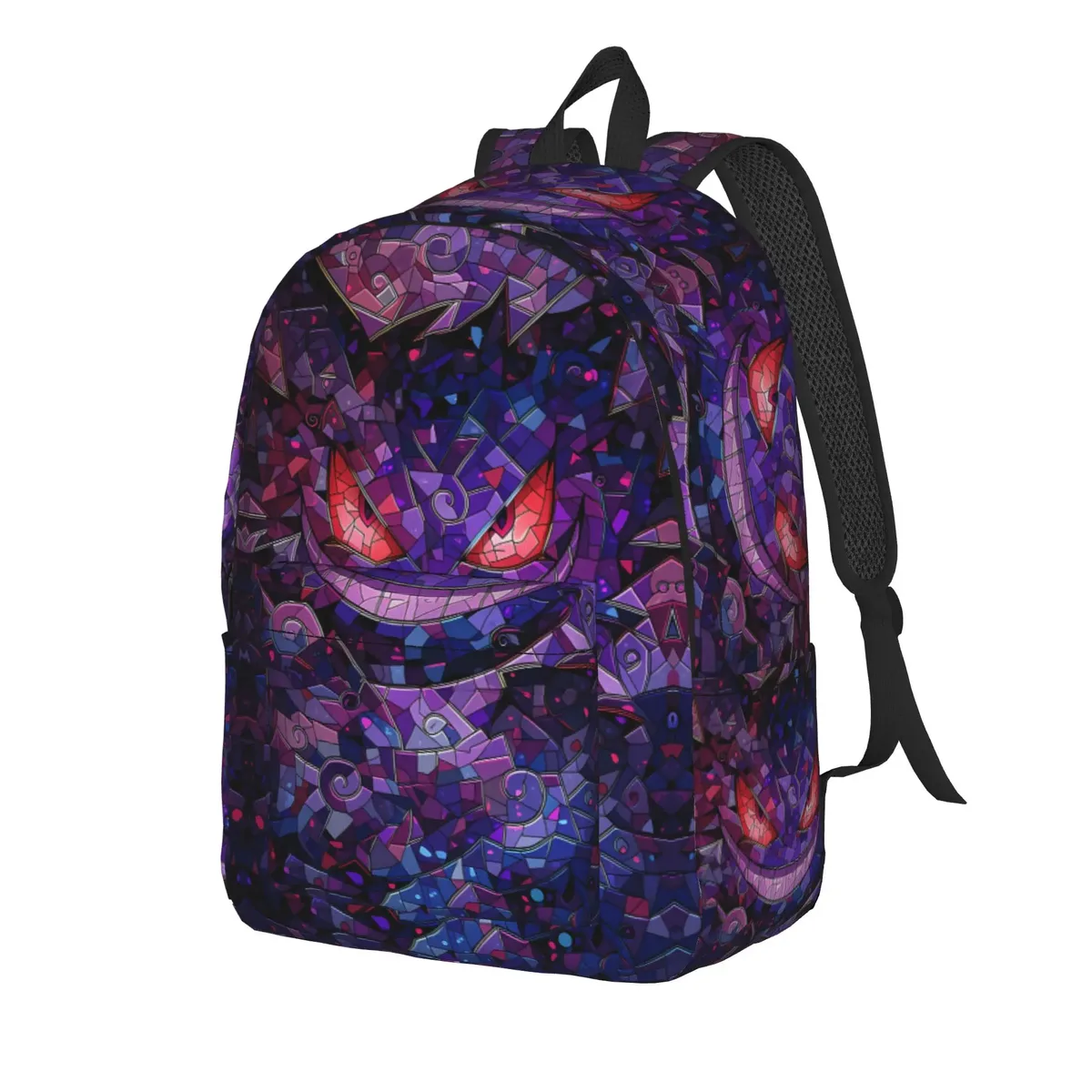 sac à dos tendance pokemon gengar pumpkin halloween, mochilas, sac à dos portable rétro lavable pour l'extérieur