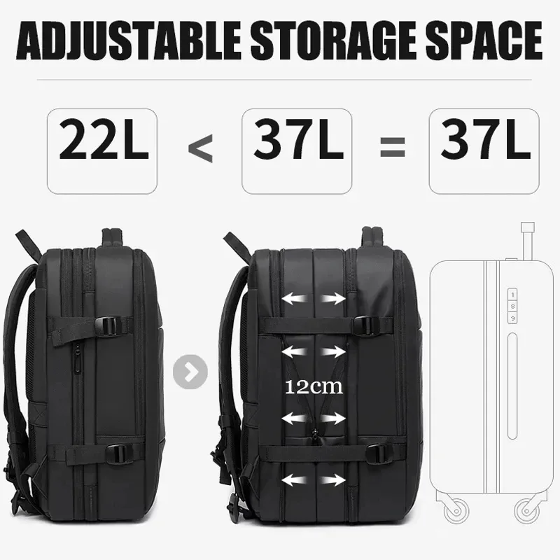 bange sac à dos voyage étanche 17.3 pouces sac à dos pour ordinateur portable homme grande capacité randonnée sac de voyage hommes sacs à dos femmes