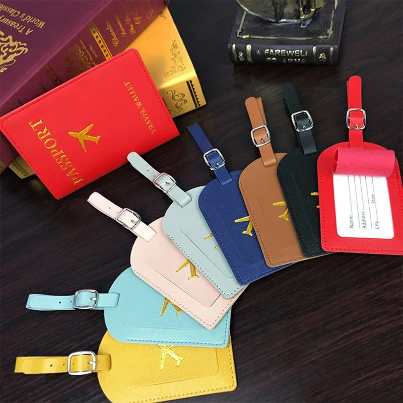 étiquette de bagage en cuir pu, 1 pièce, étiquettes d'identification de nom, étiquette d'identification de valise de voyage, étiquette de sac d'embarquement, accessoires de voyage