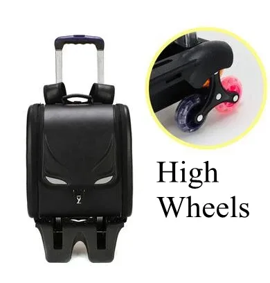 sac à dos d'école japonais sr à roulettes en pu pour enfant, chariot, orth4wd