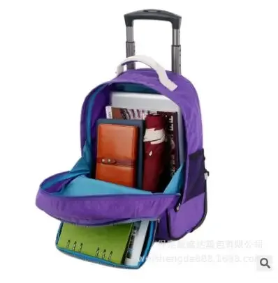 sacs à dos à roulettes pour ordinateur portable, sac à dos à roulettes de voyage étanche, grande capacité, sacs à roulettes pour hommes, bagages, sacs à main, 18 pouces