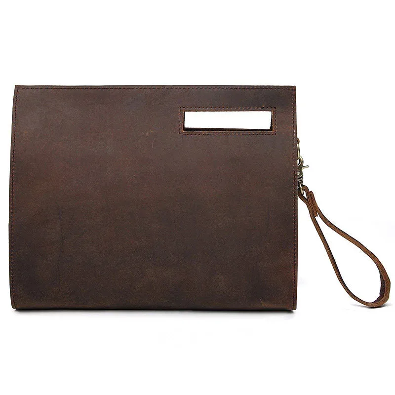 maheu porte-documents en cuir sac de fichiers pochette de documents en cuir véritable en vedette sac à main de fichier a4 en cuir de cheval fou affaires formelles