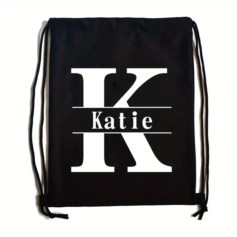 sac à dos à cordon personnalisé avec nom, sac de sport à double épaule, sac personnalisé avec initiales, sac portable pour randonnée et camping en plein air