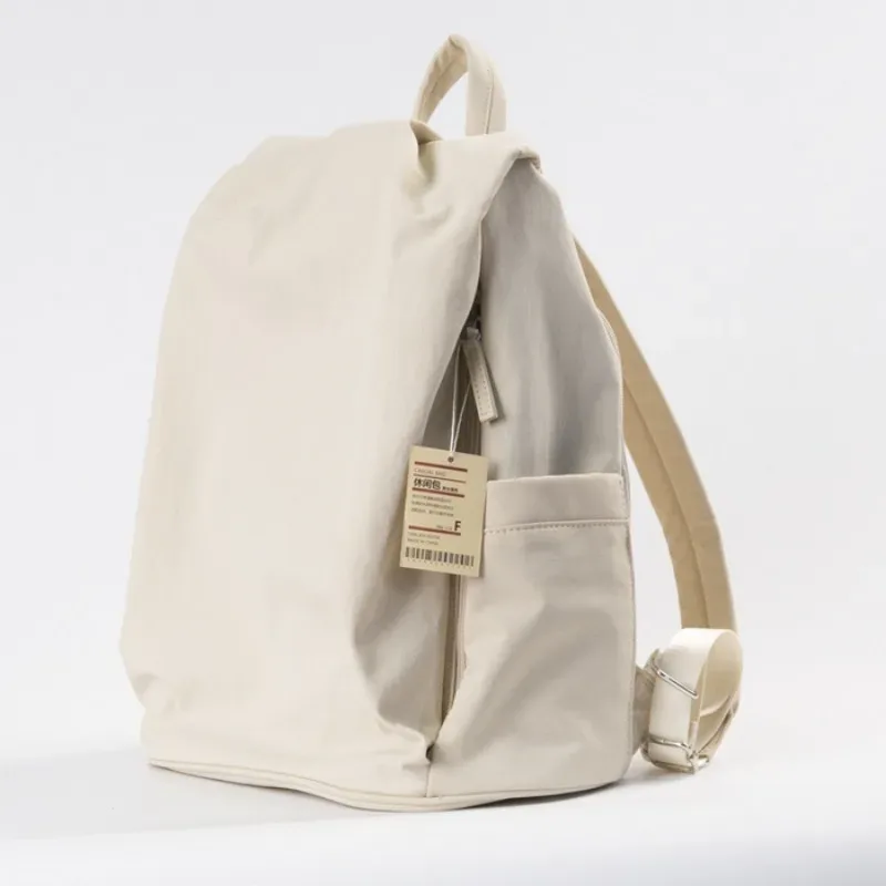 nouveau sac à dos décontracté imperméable style muji japonais 2026 grande capacité couleur unie minimaliste pour ordinateur portable hommes et femmes