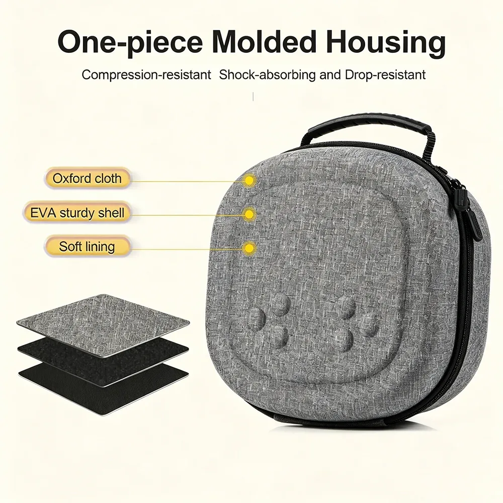 étui de protection rigide eva meta quest 3s, sac de rangement pour casque vr et accessoires, sac d'organisation pour accessoires de casque vr